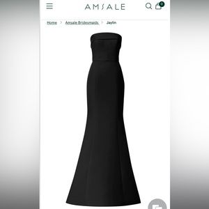 Amsale Black Jaylin Dress